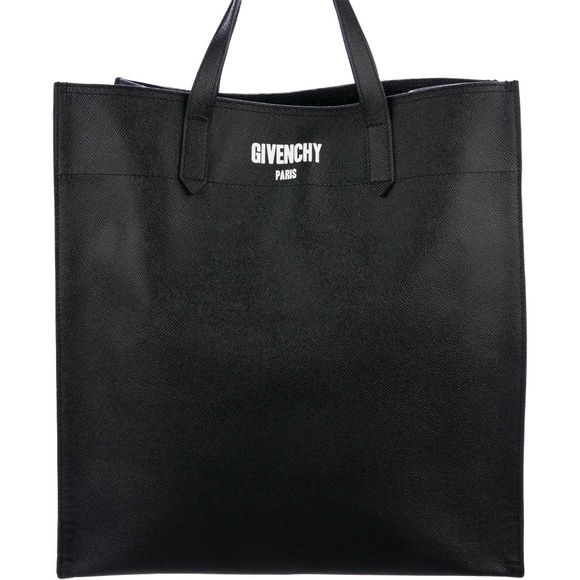 mens black leather tote